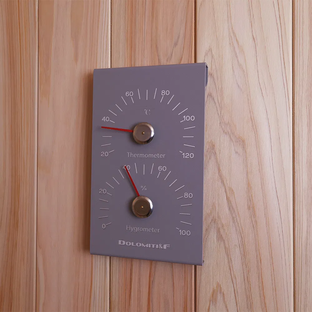 4-in-1 Sauna Tool Set Bucket Ladle Temp-Humidity Gauge & Sand Timer