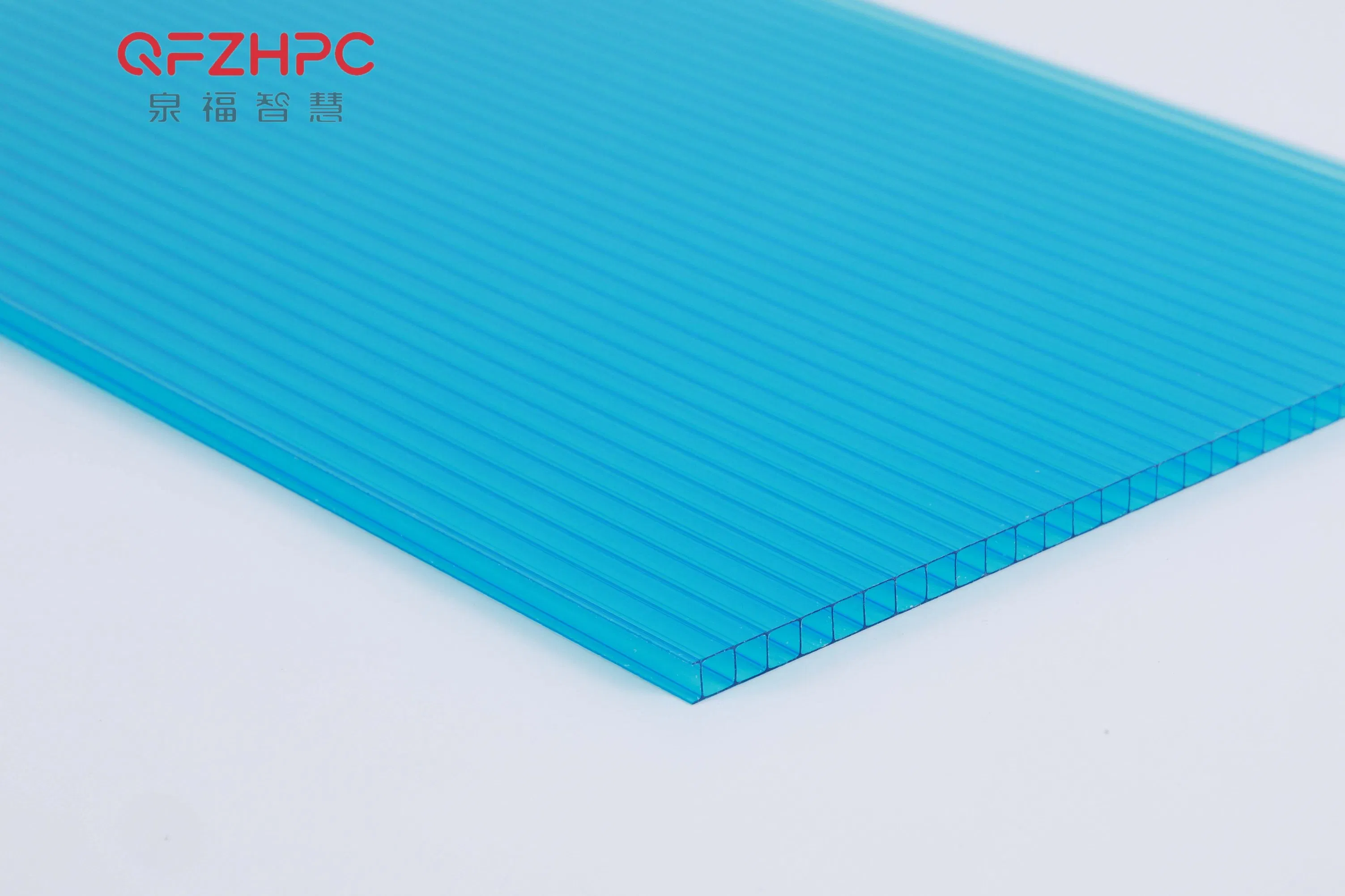 6mm/8mm/10mm Muti-Color UV Protection Twin-Wall Polycarbonate Hollow Sheet