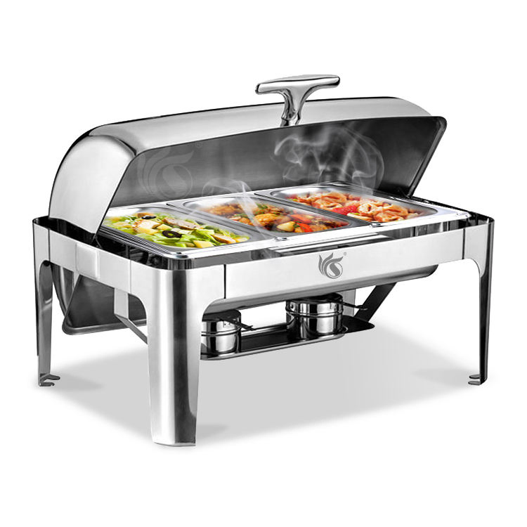 Catering Hot Food Warmer Buffet Server Equipment Rectangular Stainless Steel Chafing Dishes