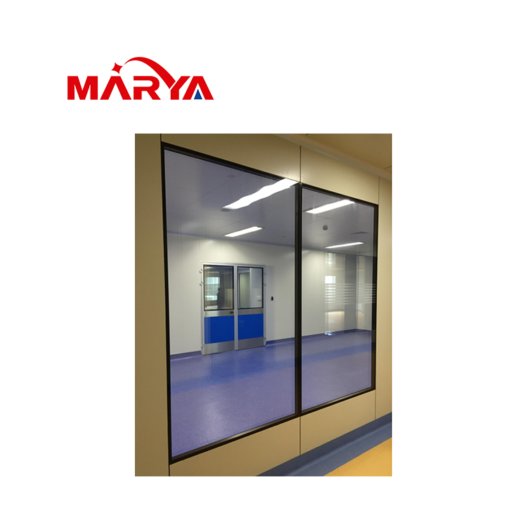 Marya Pharmaceutical Modular Cleanroom Aluminium Metal Frame Glass Window