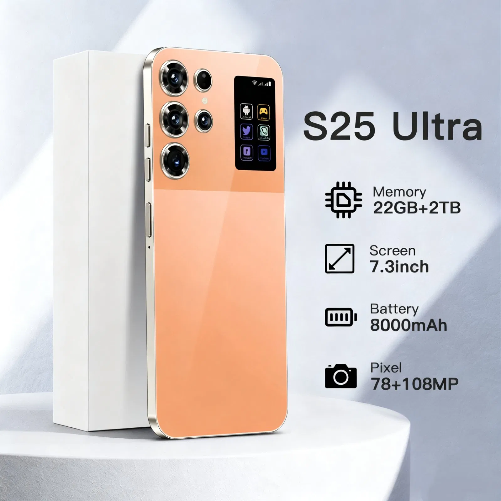 S25 Ultra 5G с 22+2 ТБ памяти, Android 15, 7.3 дюйма