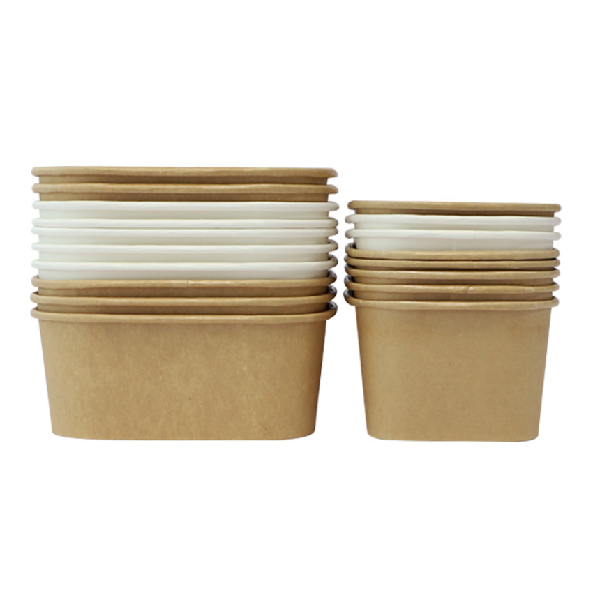 Hot Sale Customized Eco-Friendly Disposable Kraft Paper Bowl for Salad Package