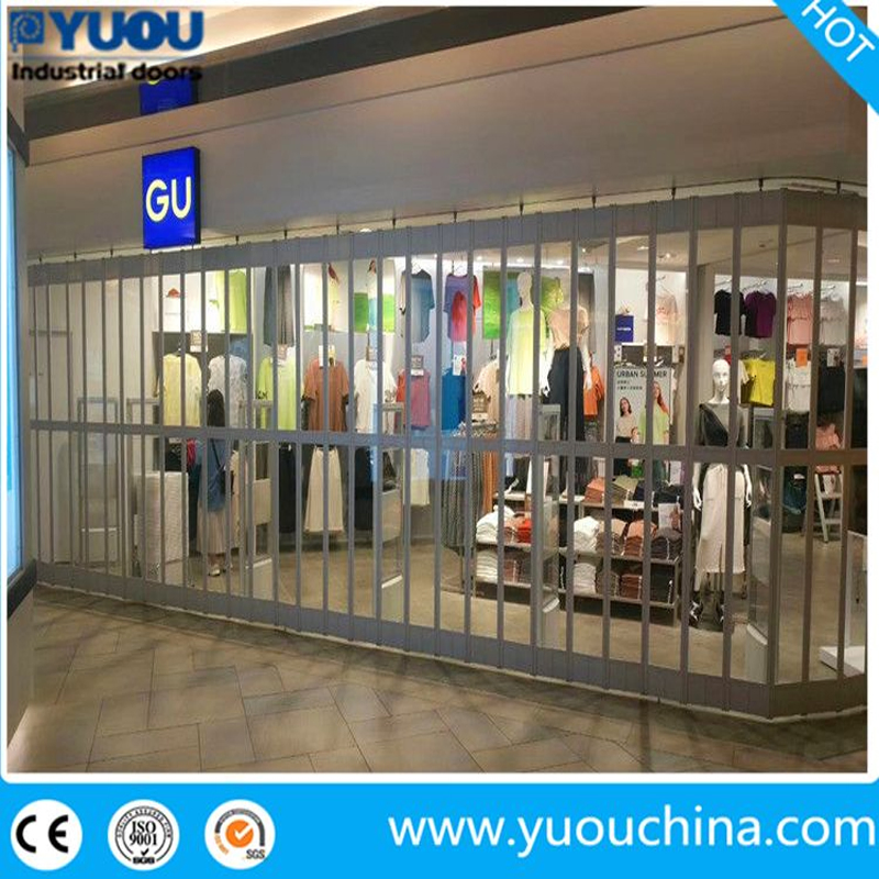 High Quality Transparent Clear View Polycarbonate PC Folding Sliding Door for Shopping Malls