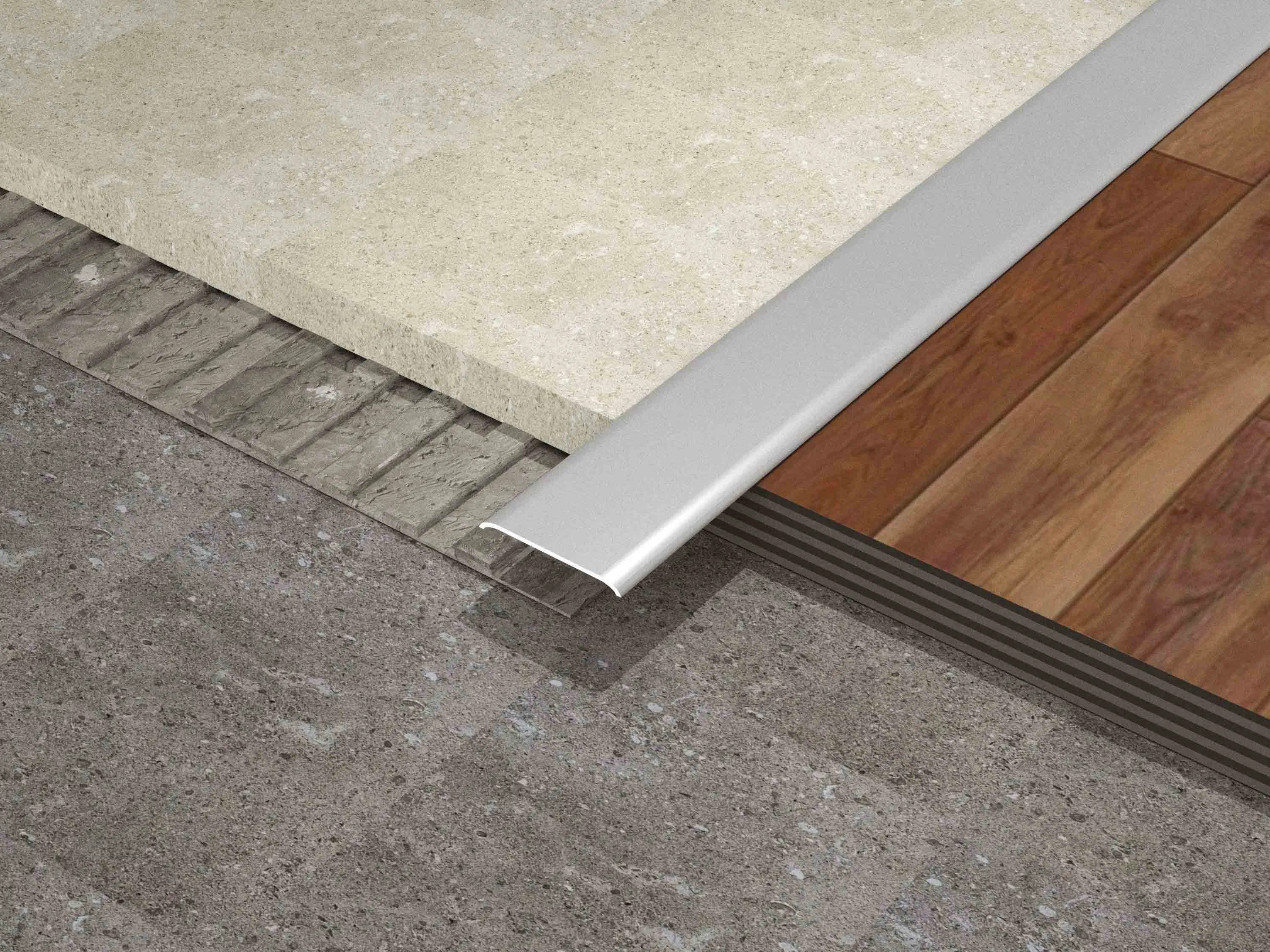 Hero Metal Factory Price Aluminum Alloy Flooring Accessories Angle Strip Trim