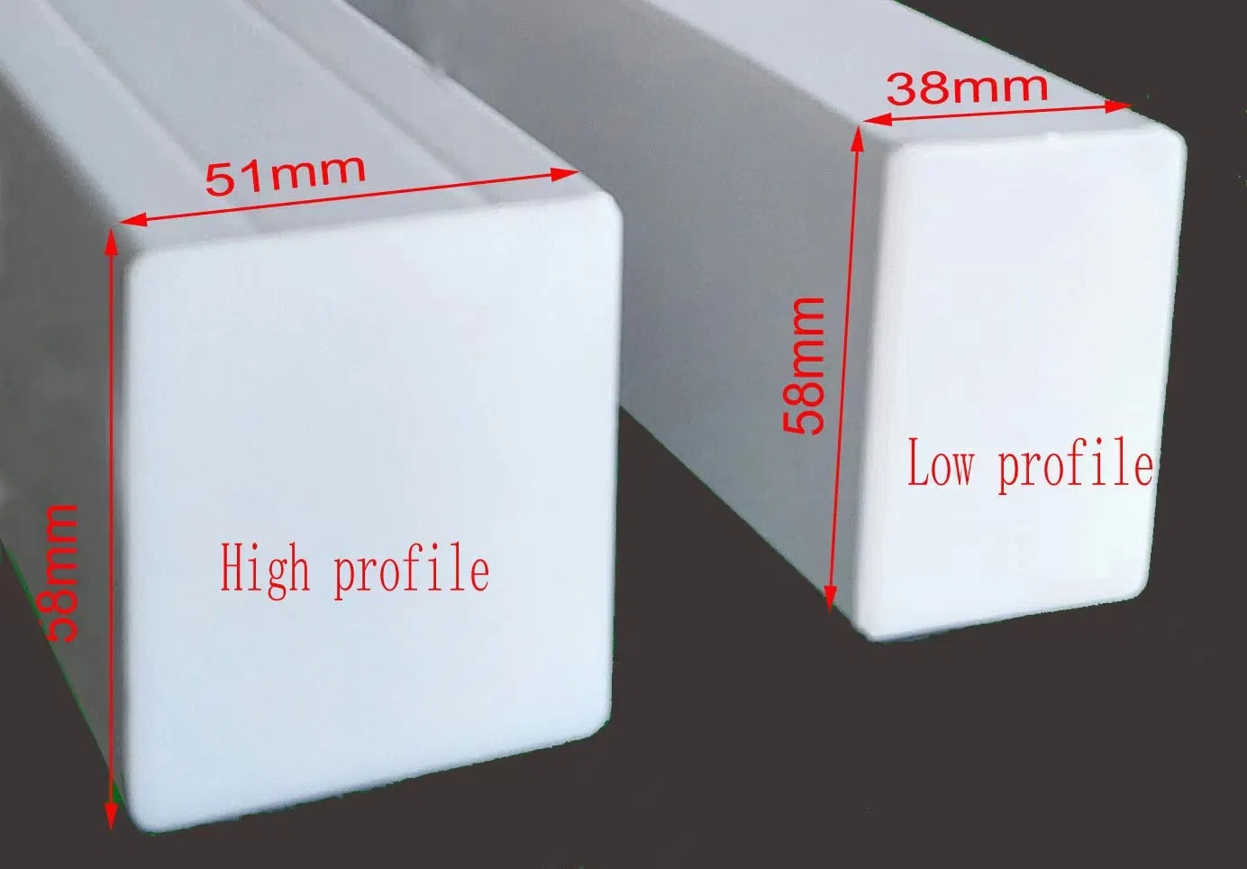PVC Material Toprail Headrail for PVC Blinds