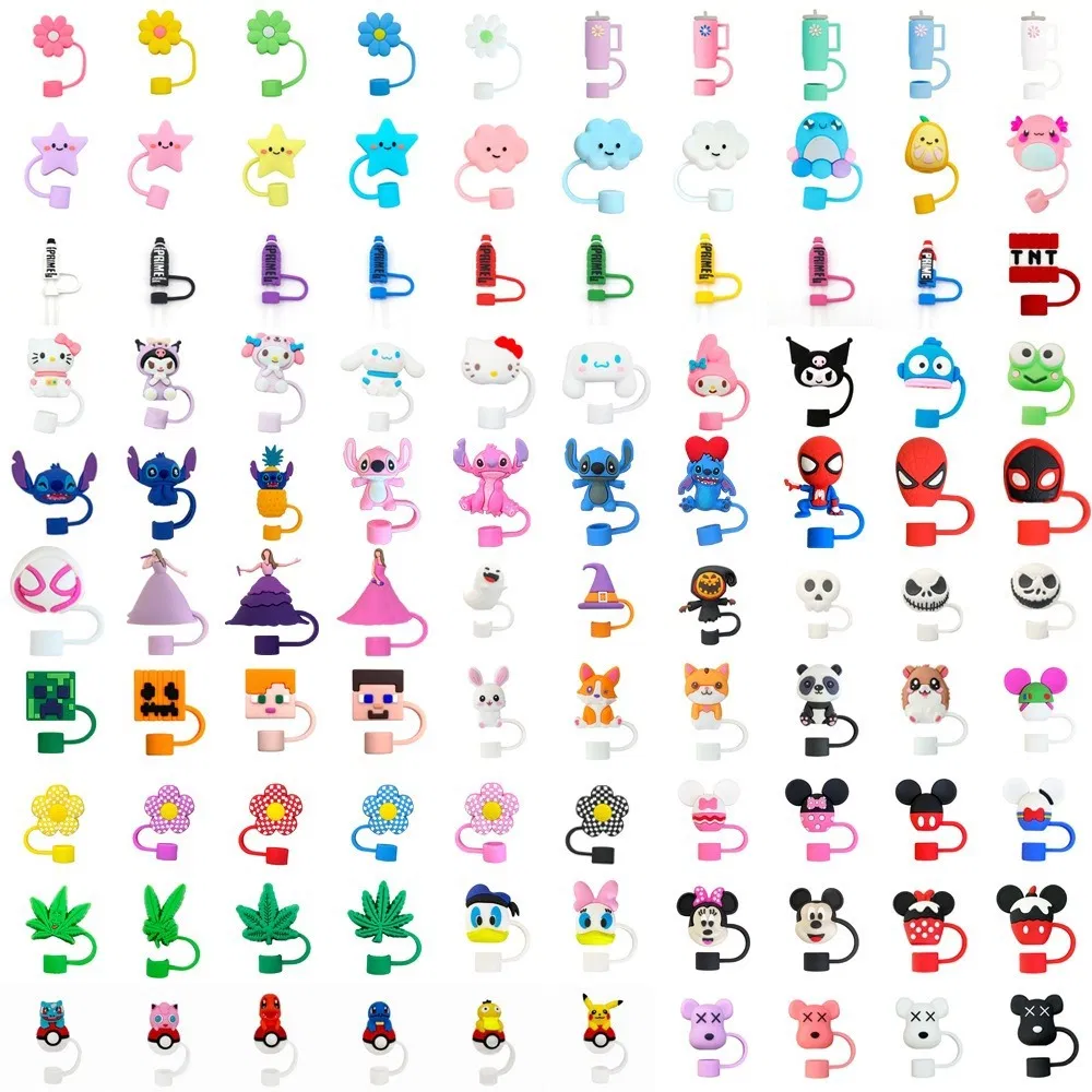 Набор крышек для трубочек с цветами и стежком, 26 шт