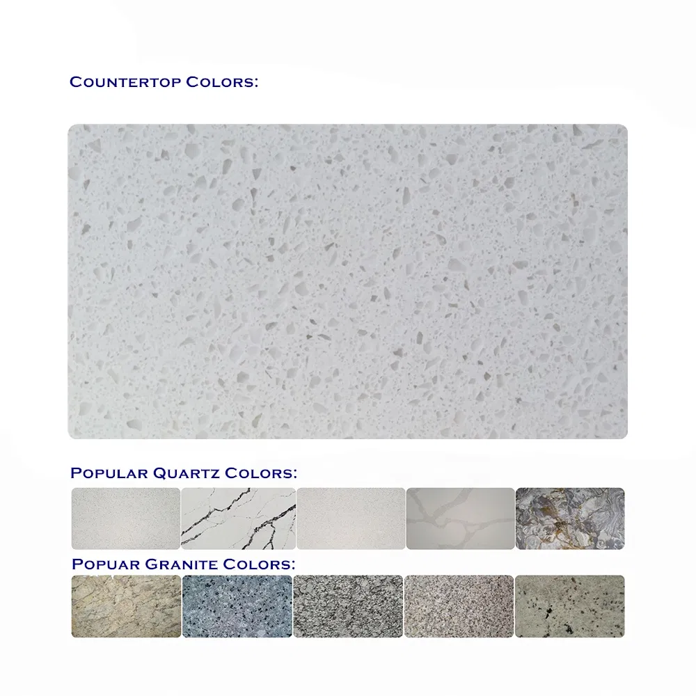 Custom Solid Surface Blanco Maple White Quartz Stone Countertop for Kitchen/Bathroom