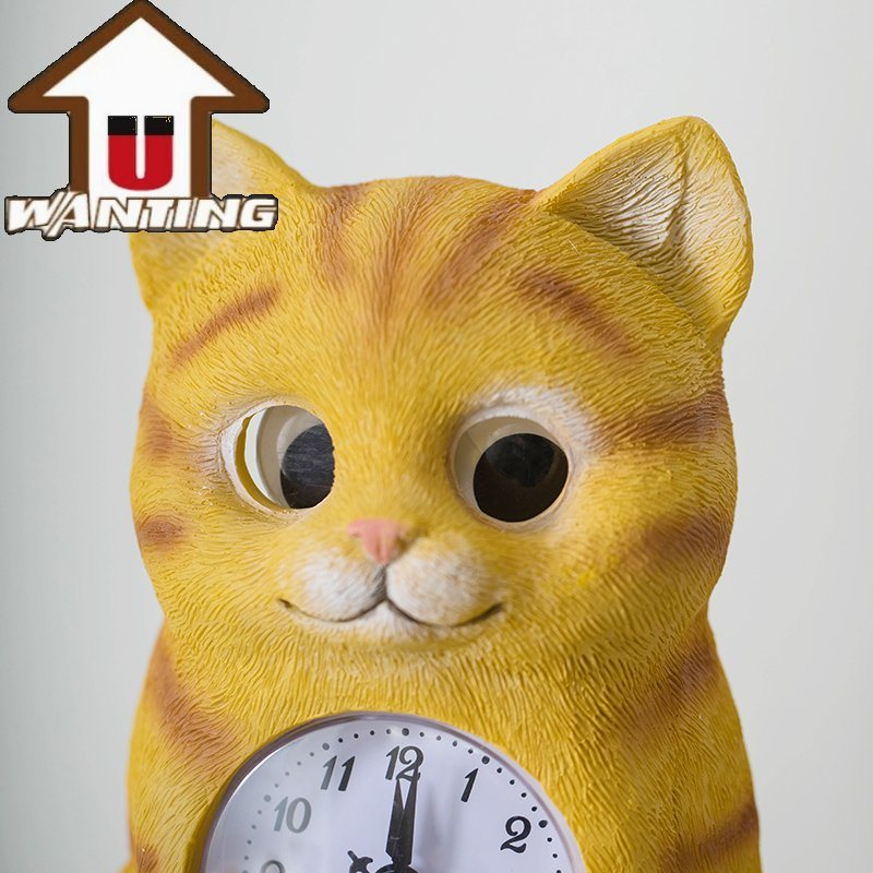 Exquisite Resin Craft Owl Wall Hanging Pendulum Clock Sculpture Home Decoration Souvenir