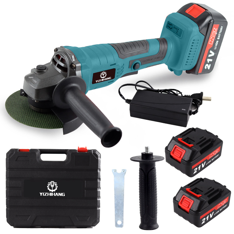 Professional Power Tools 4/4.5/5inch Cutting Discs High Speed 9600rpm 4.0ah Lithium Battery Cordless Angle Grinder