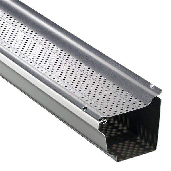 . 015inch Thick Aluminum Gutter Guards in Mill. Fits 5" Gutter - 44 FT