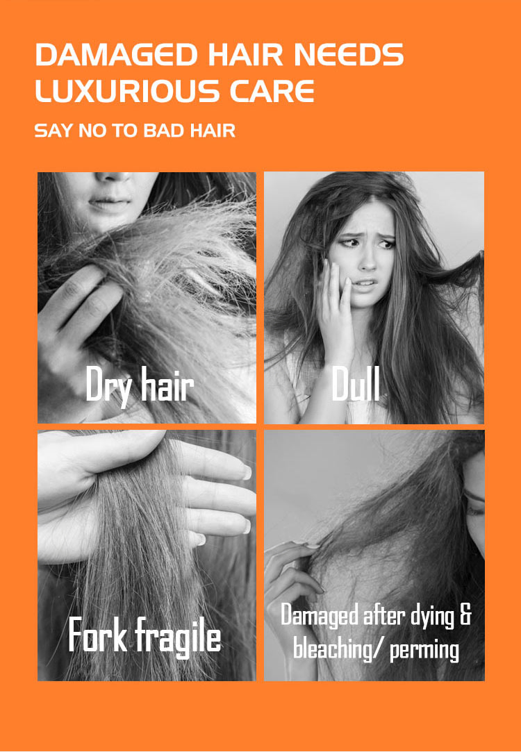 Keratin Hair Masque for Dry Damaged Hair Deep Repair Nourishment