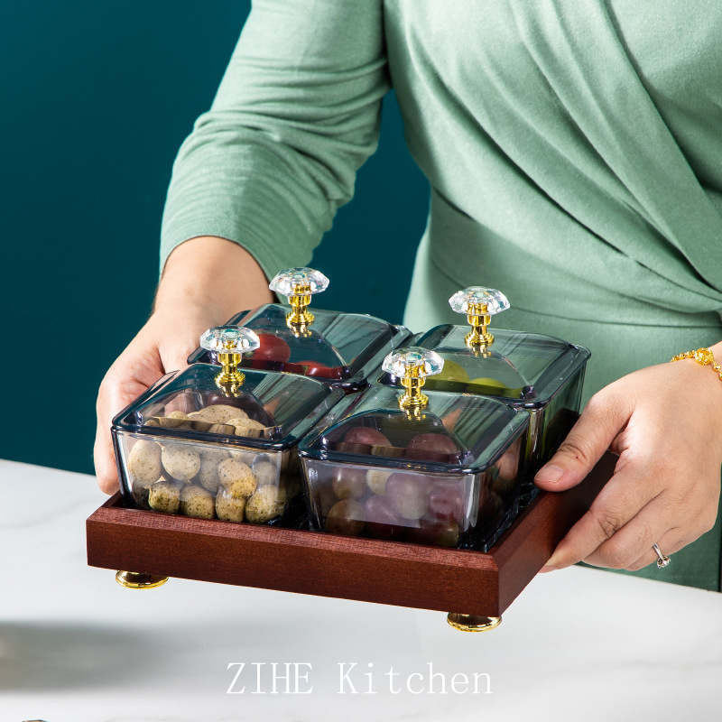 Nordic Ins Glass Pane Dried Fruit Dim Sum Candy Fruit Plate