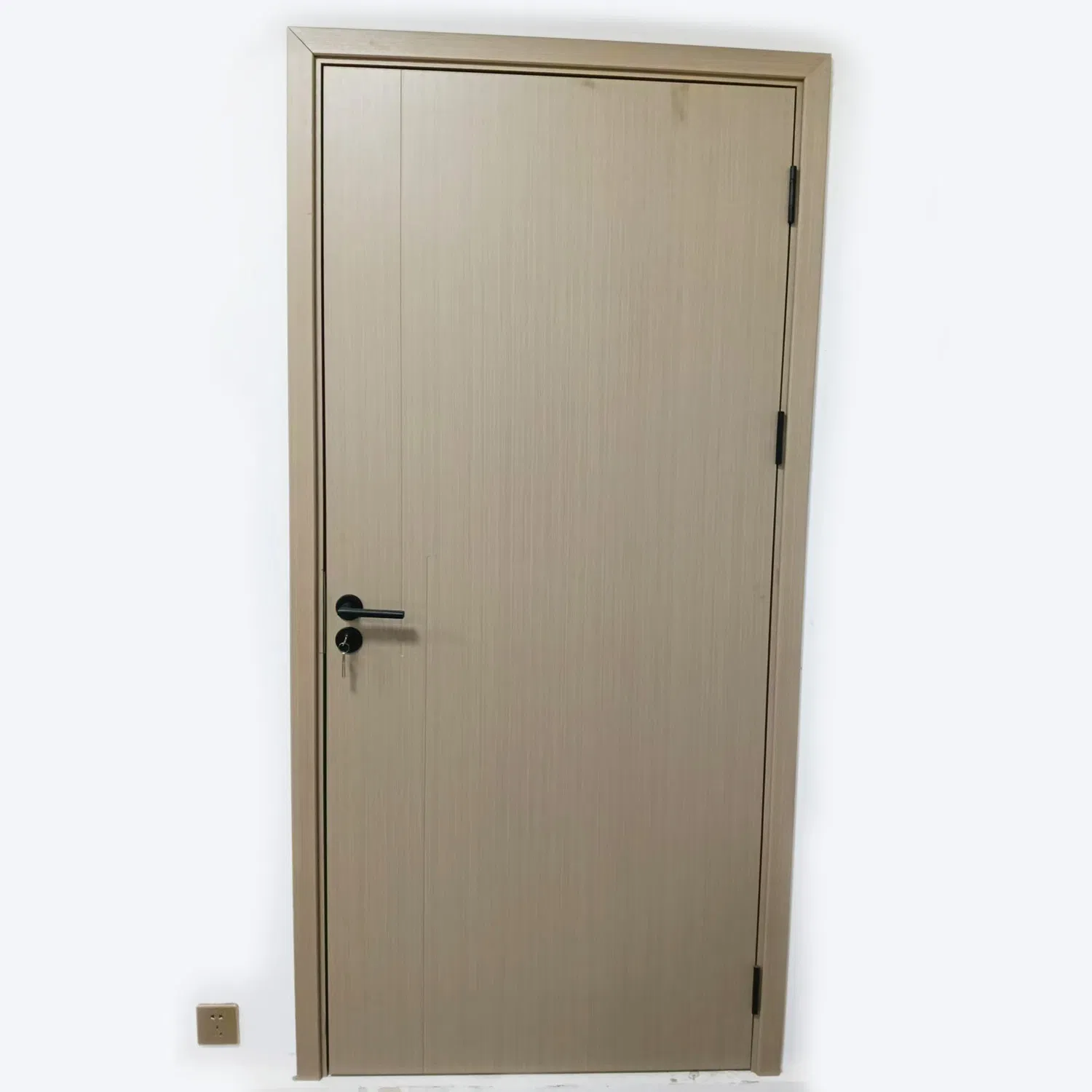 Premium Single-Swing Wooden Fire Door with Vision Panel