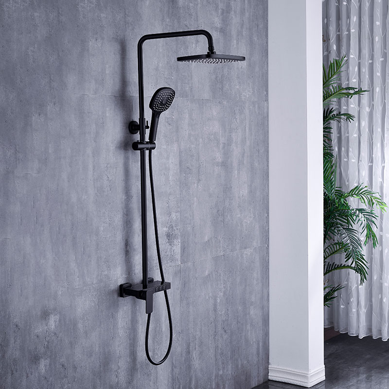 Factory Original Black Brass Bathroom Faucet Grifo Bath Shower Set