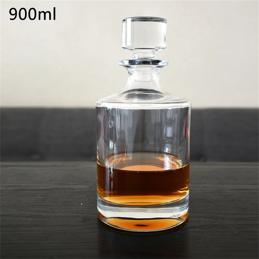 Wholesale 1250ml Unique Whisky Glass Decanter Romantic Transparent Wine Bottle for Party