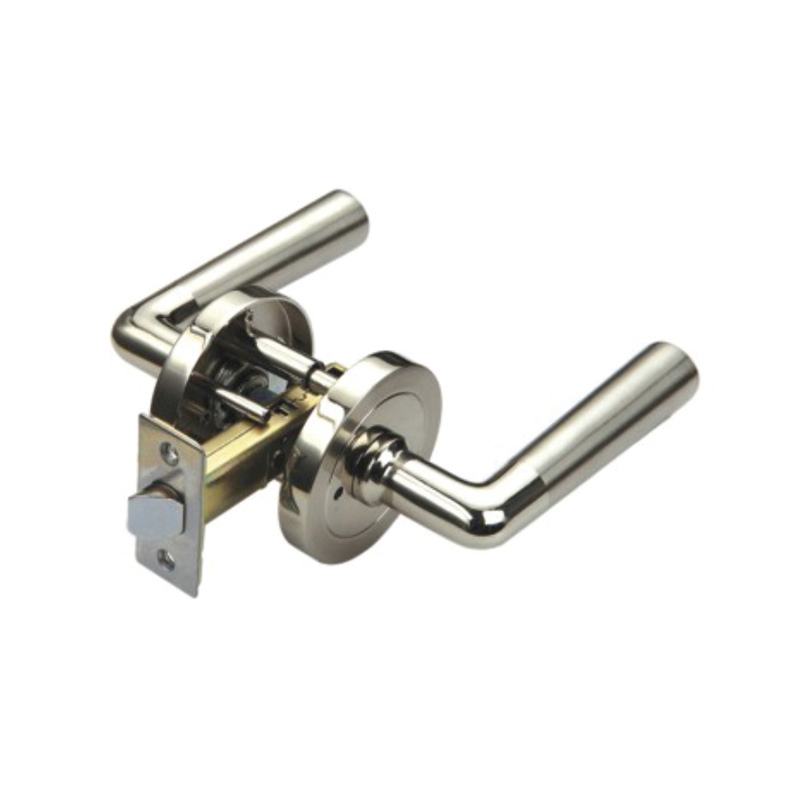 Zinc Alloy Tubular Lever Door Handle Lock Stainless Steel Double Privacy Bedroom Entry Door Lock
