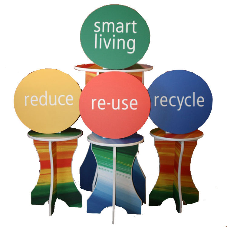 Sustainable Flame Retardant Honeycomb Corrugated Cardboard Recycled Cardboard Display Rack Cardboard Buy Point Pop POS Display Stand