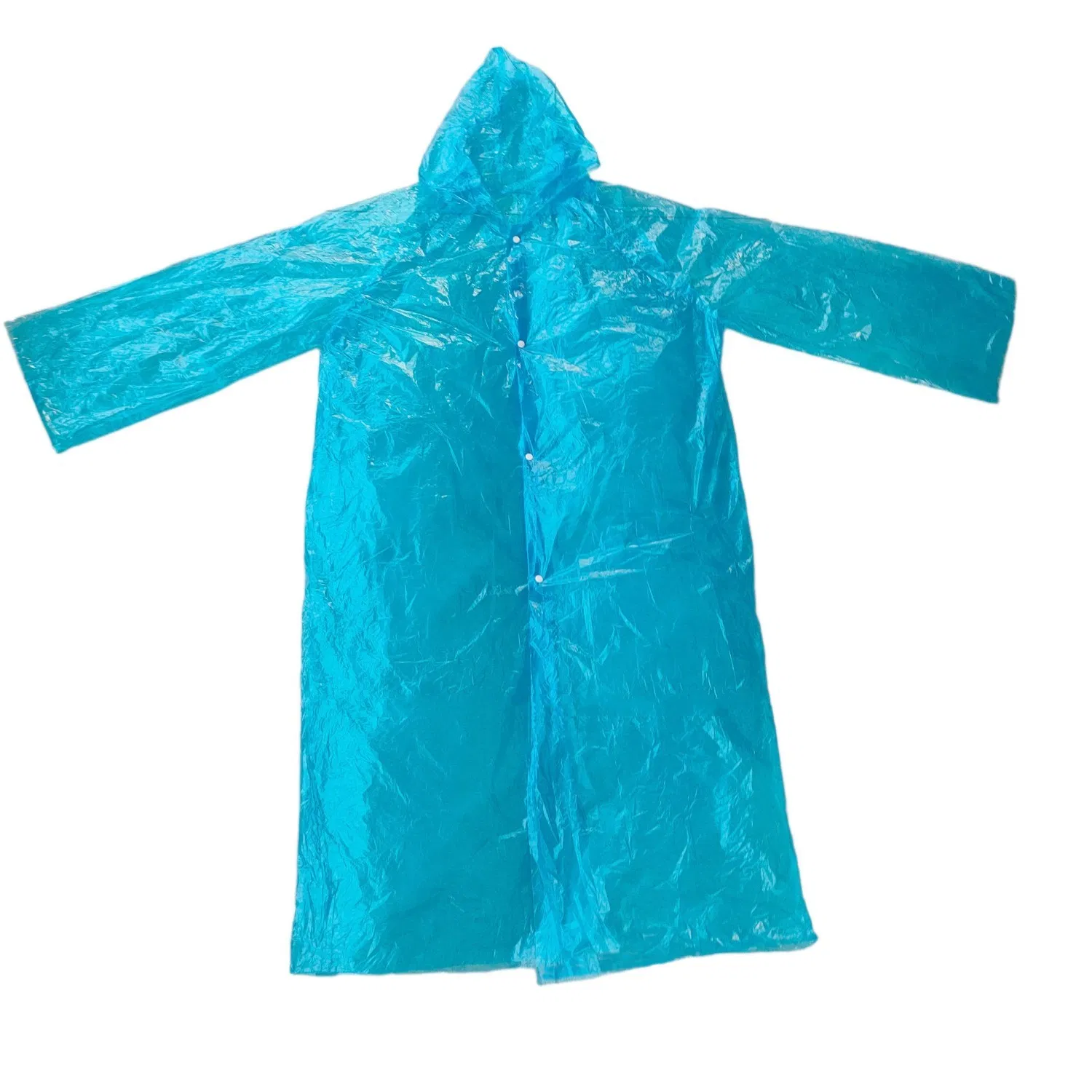 Long PE Disposable Raincoat for One Time Use
