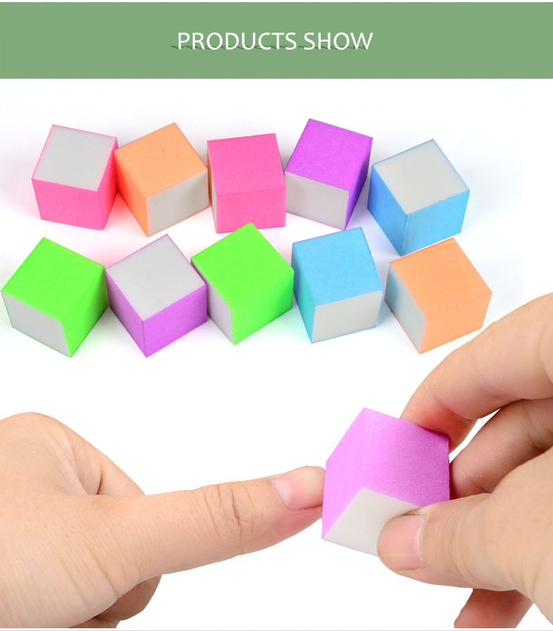 Nail Sanding Sponge Buffers 10PC Mini Colorful Nail File Irregular Size Polishing Nail Files Blocks Buffer