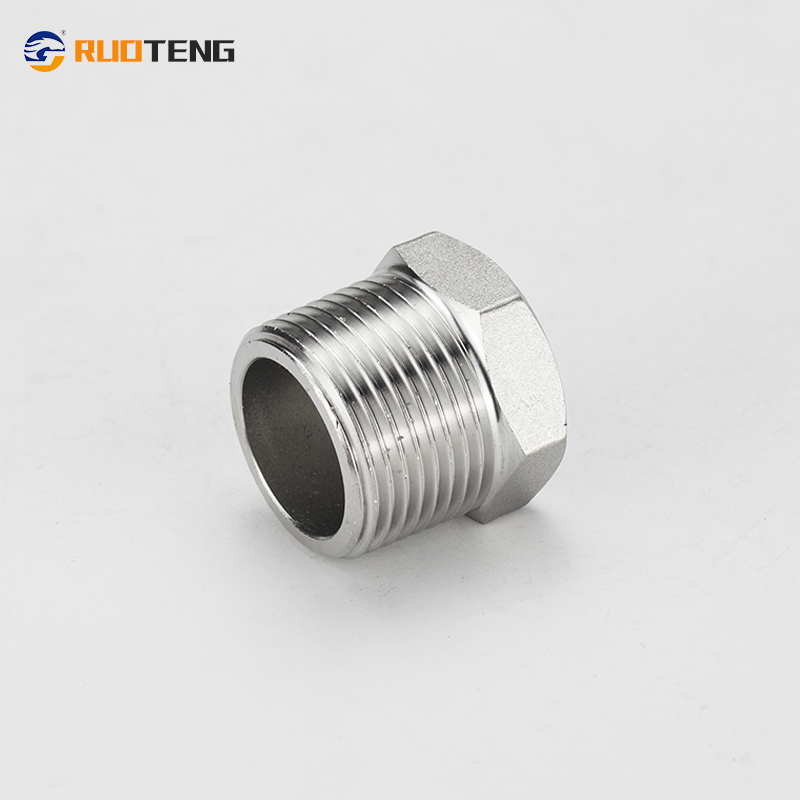 [Ruoteng] Industrial High Pressure Male Thread Forged Stainless Steel Hex Head Pipe Fittings/Bushing for Joint Coupling Connector