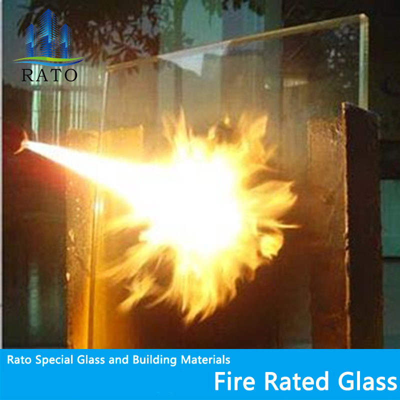 8-15mm 120min Safety Tempered Heat Resistant Monolithic Fireproof Glass for Buildings