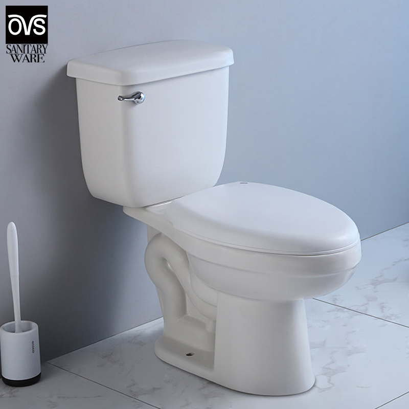 Luxury Sanitary Ware Bathroom Ceramic Siphon Flush Two Piece Wc S-Trap White Self-Clean Nano Water Closet Ceramic Toilet