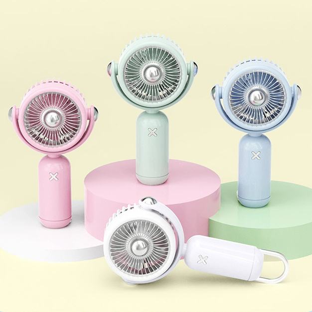 Rechargeable Air Circular Hand Fan Ventilador Portatil Stand Portable Foldable Mini Fan