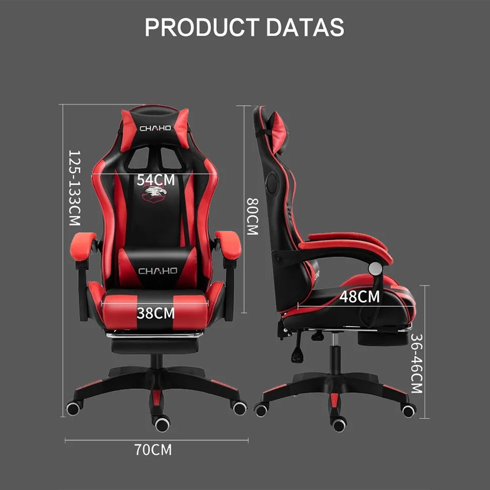 High Quality Flexible Sea Large Angle to Lie Ergonomic Office Computer Gaming Chair with Footrest