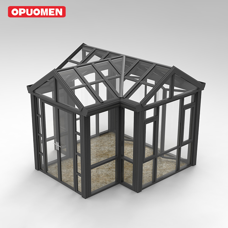 High Quality Winter Garden Laminated Tempered Glass Free Standing Housed Gable Sunroom