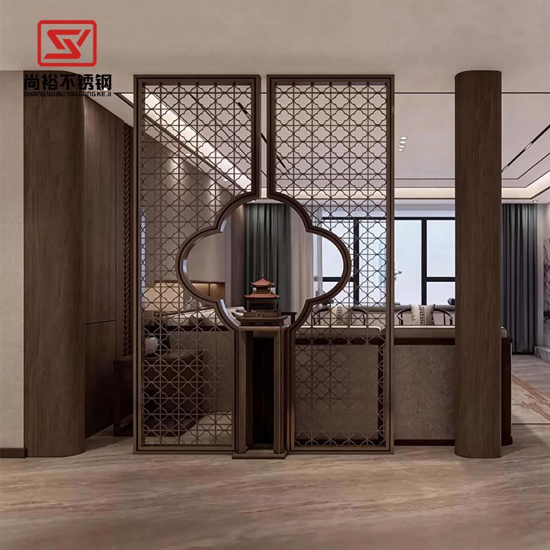 Laser Cut Decorative Privacy Wall Partition Panel Design Stainless Screen Partition