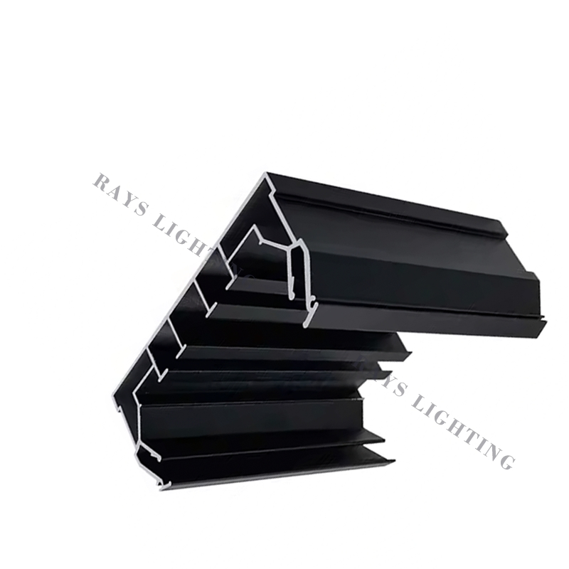 LED Profile Light Aluminum Alloy Stretch Tension Fabric Ceiling Hidden Cornice PVC Curtain Track Rail Profile