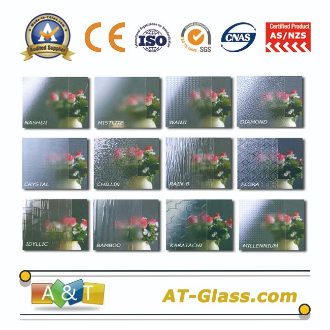 4 5 6mm Clear Masterlite Patterned Glass Used for Window, Furniture, etc