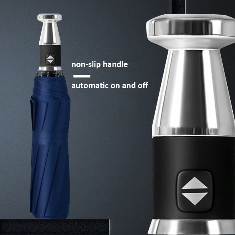 23 Inch 3 Folding Automatic Germany Style High Quality Umbrellas with Logo Prints Custom Made Luxury Branded Umbrella