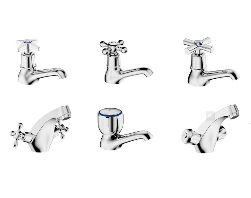 Dzr Brass Standard Aerator Hot/Cold Symbols Single Operating Lever/Handle Wash Basin Faucet