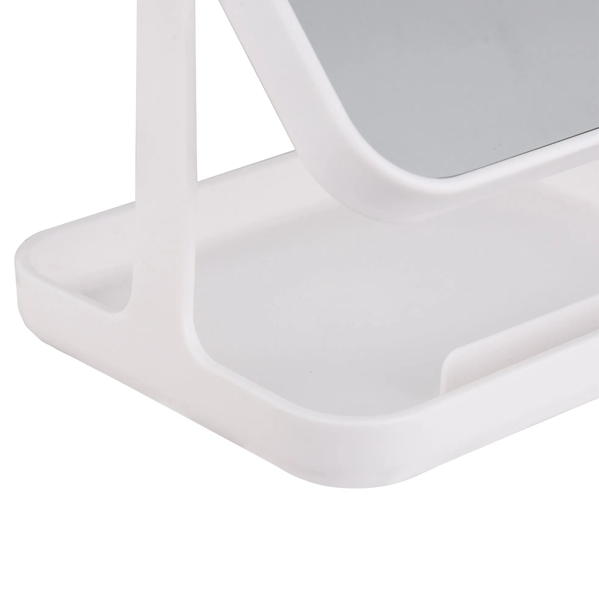 Hot Product 1X5X Magnifying Frame Girls Soft Rubber Touch Rectangular Shape Makeup Cosmetic Desktop Table Mirror