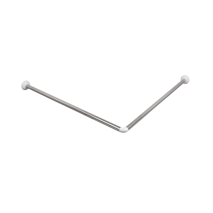 Sanipro Hot Sale Bathroom Accessories Metal Adjustable Curved Telescopic L Shaped Bathtub Corner Shower Curtain Rod