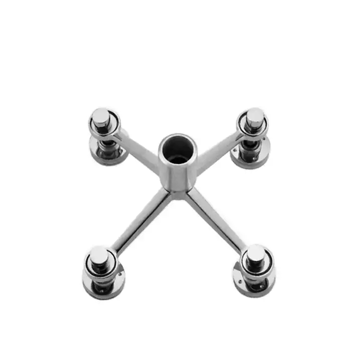 304 316 Stainless Steel Curtain Wall Accessories Glass 2 Arms 4 Arms Spider System Fitting