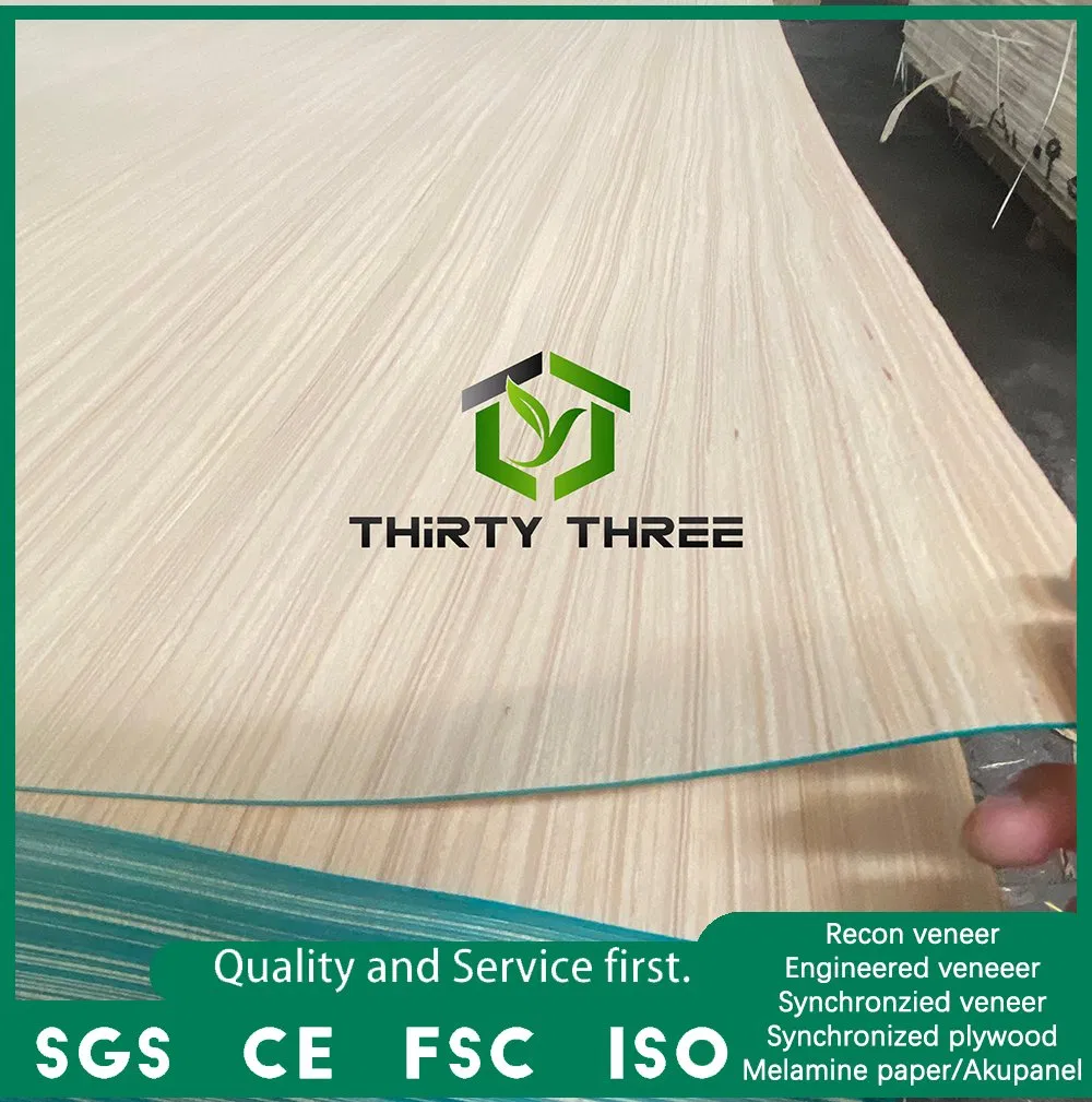 4*8 Feet High Density Recon Poplar Engineered Wood Veneer for Laminated Plywood