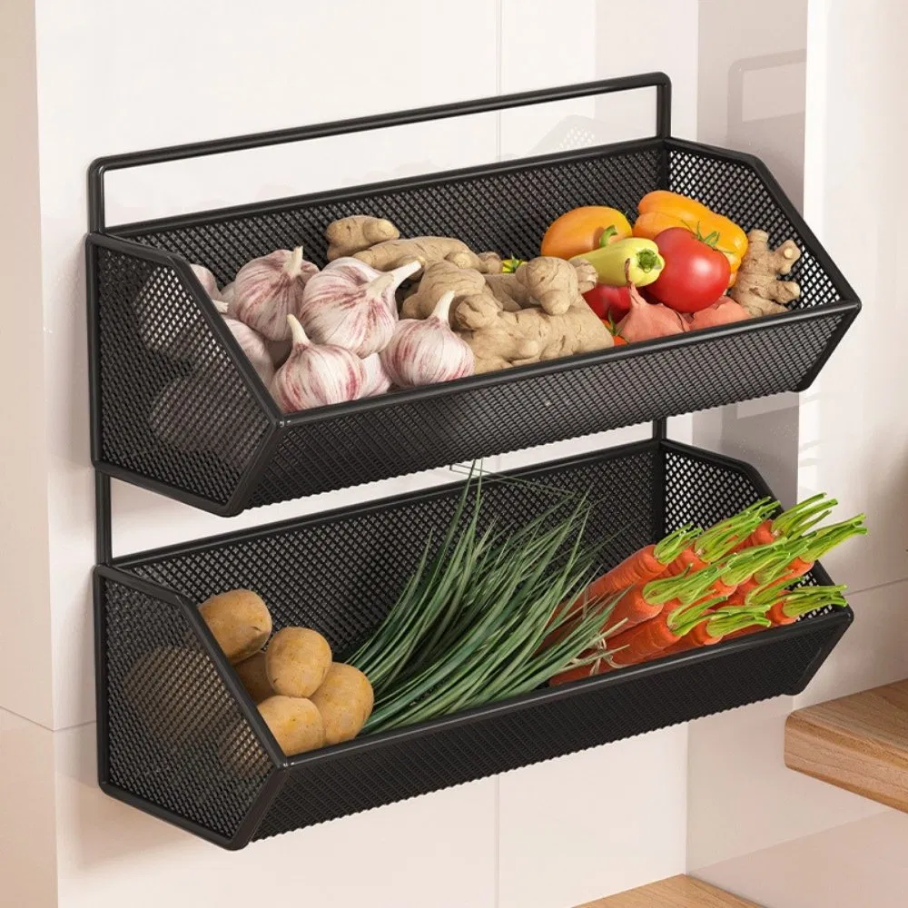 Wall Hanging Basket Wall Mounted Storage Rack Wyz28018