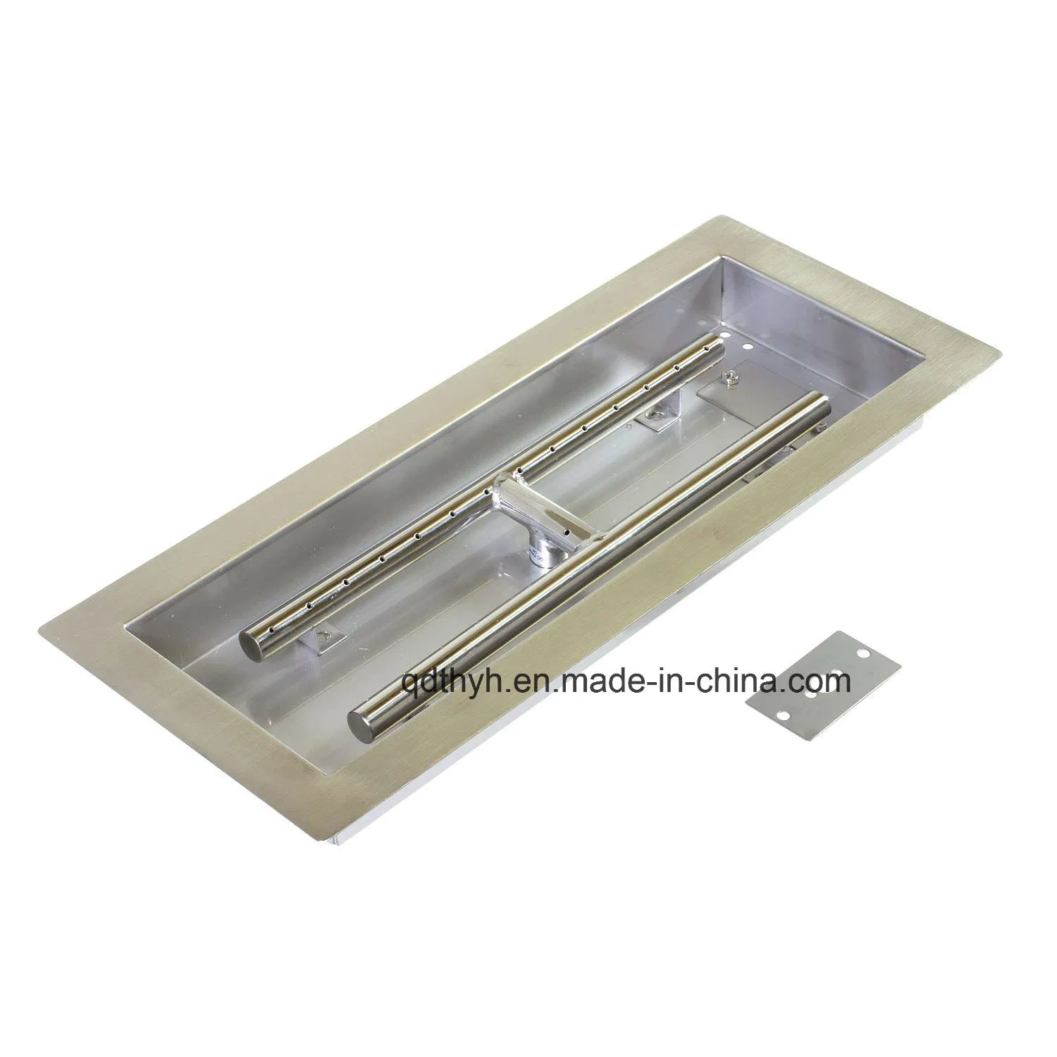 30" X 10" Stainless Steel Rectangular Drop-in Fire Pit Pan