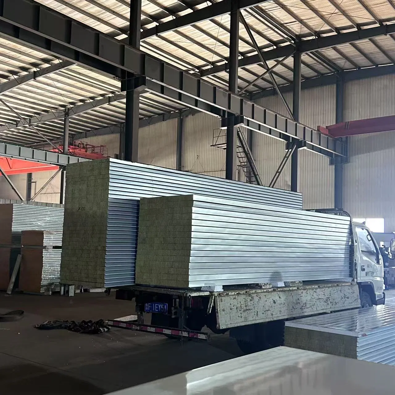 Rock Wool Glasswool PUR Fireproof Heat Insulation PU Sandwich Panel for Cold Storage Roof Wall