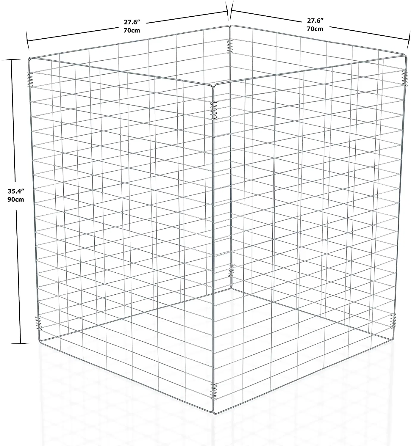 3-Bin Wire Composter Garden Leaves Collect Wire Compost Bin