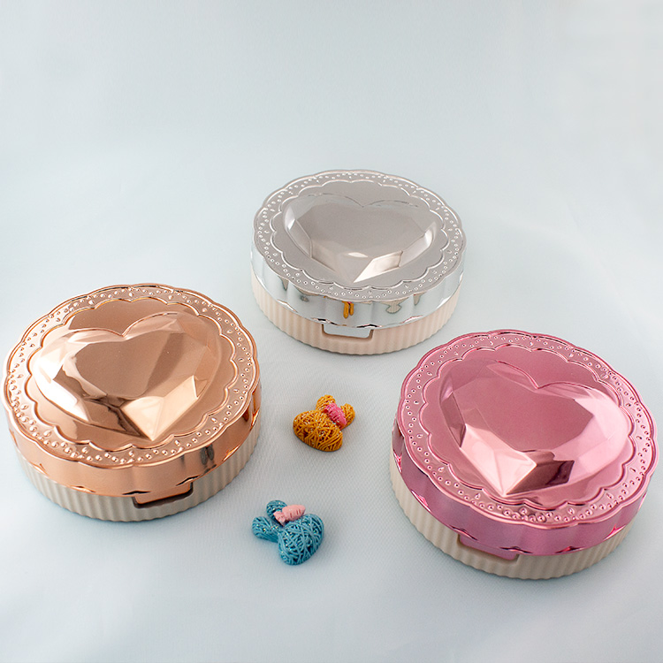 Fashion Luxury Contact Lenses Case Travel Kit Designer Contact Lens Container with Bottle