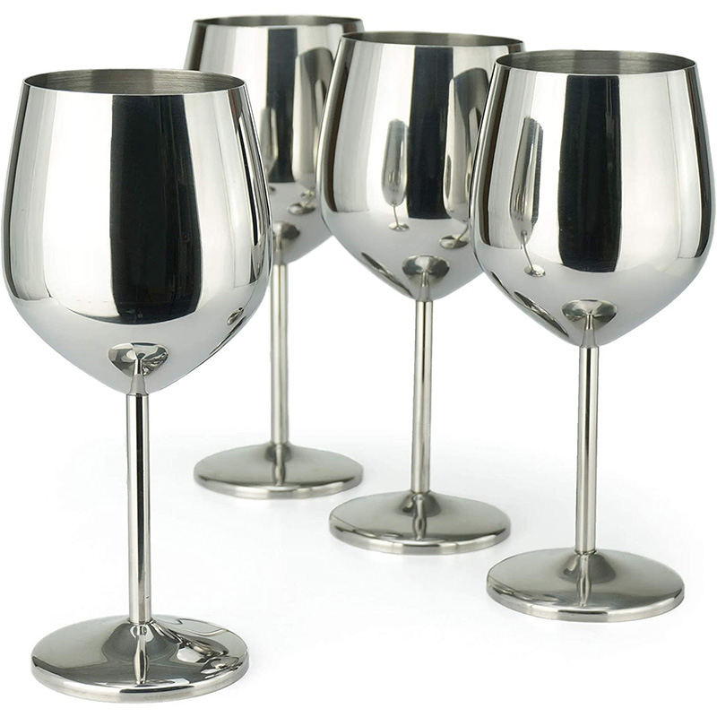 Stainless Steel Wine Cup Reusable Black Coating Wine Glasses for Camping and Pool Beautiful Unique Black Finished Steel Wine Drinking Goblet