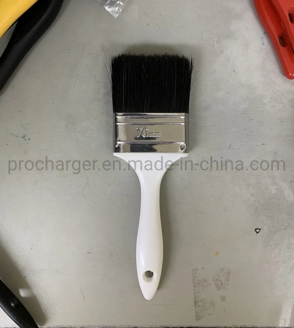 #650 Flat Paint Brush with Comfort Hold Plastic Handle and Synthetic Black Bristle for Any Paint Project for Water or Oil Paints