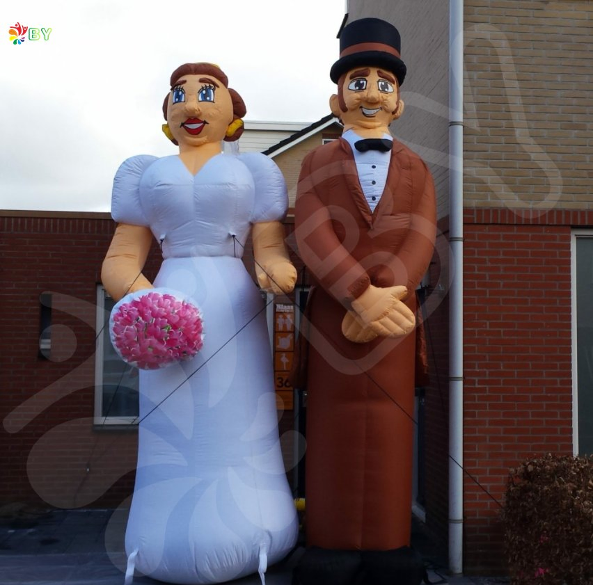 Wedding Decoration Inflatable Bride and Groom, Inflatable Wedding Couple Ground Balloon