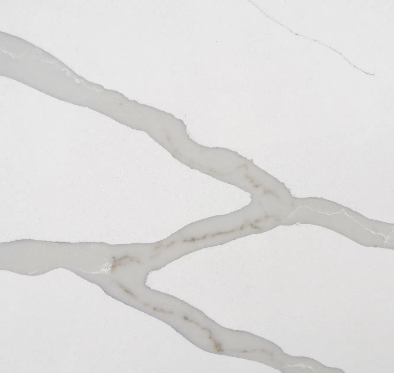 Artificial Calacatta Lazza Quartz Customized Size Black White for Countertop and Big Slabs