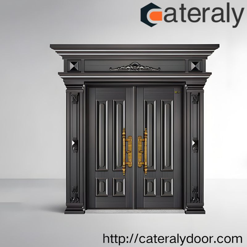 Cateraly Heat Insulation Entrance Door Featuring Adjustable Hinges for Home Use with Hardware