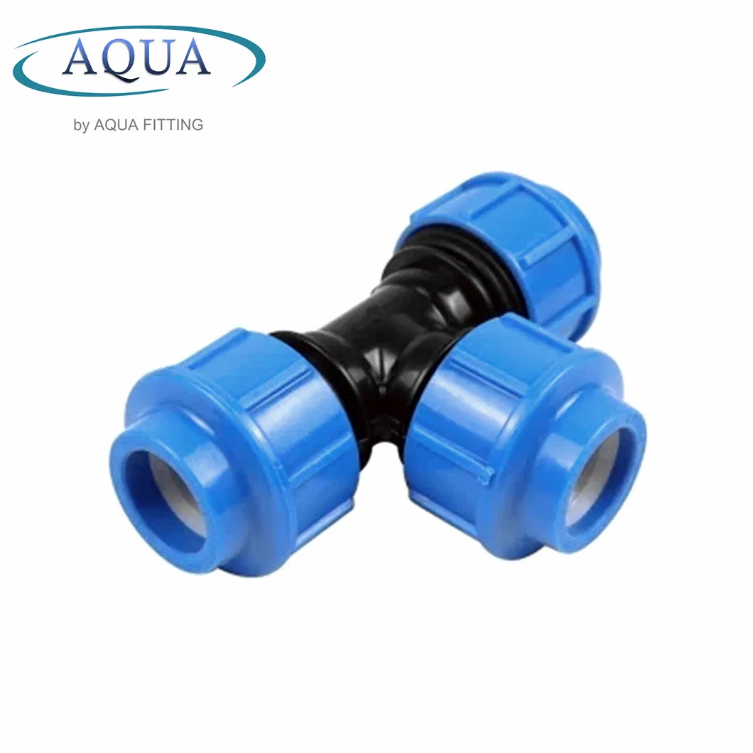PP Pipe Connection PP Equal Tee Compression Fittings Hot Selling