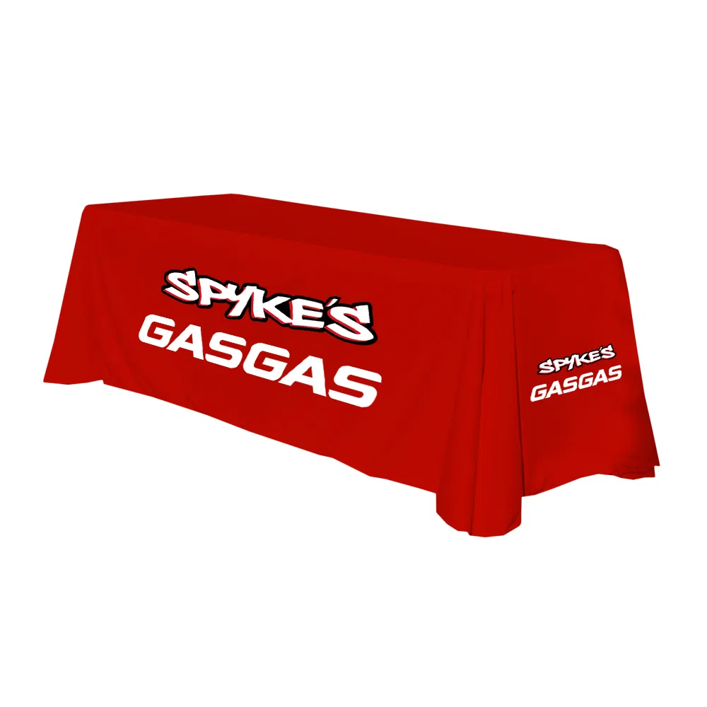 Custom Advertising Polyester Tablecloth Exhibition Table Cover Printed Table Cloth with Logo for Event Party